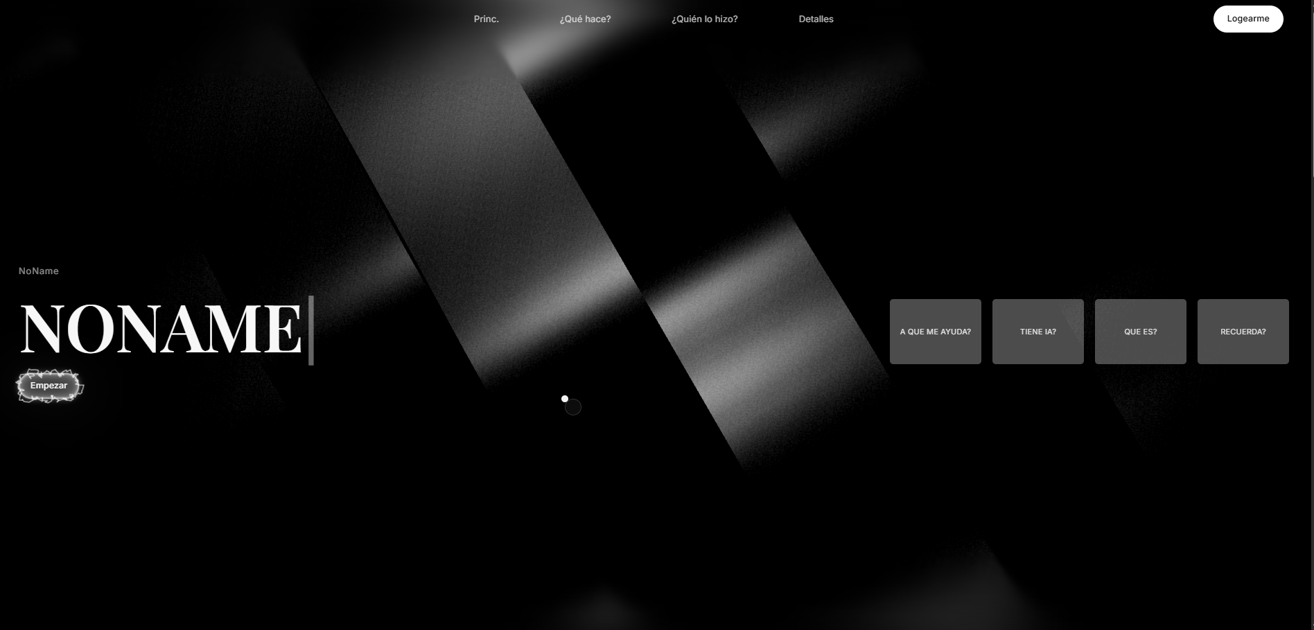 Captura de pantalla del proyecto NoName